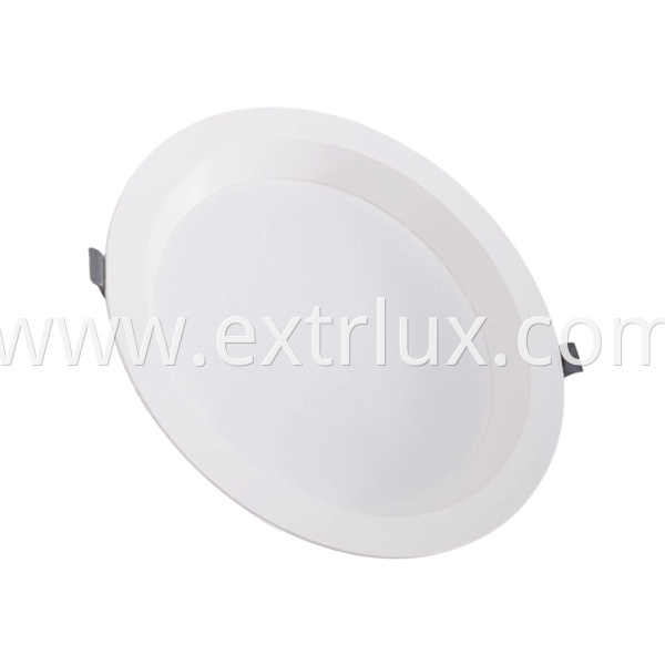 Led Recessed Round Anti Glare Downlight 18w Front